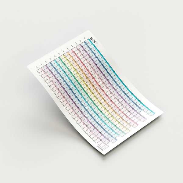 Calendario 2025 Horizontal