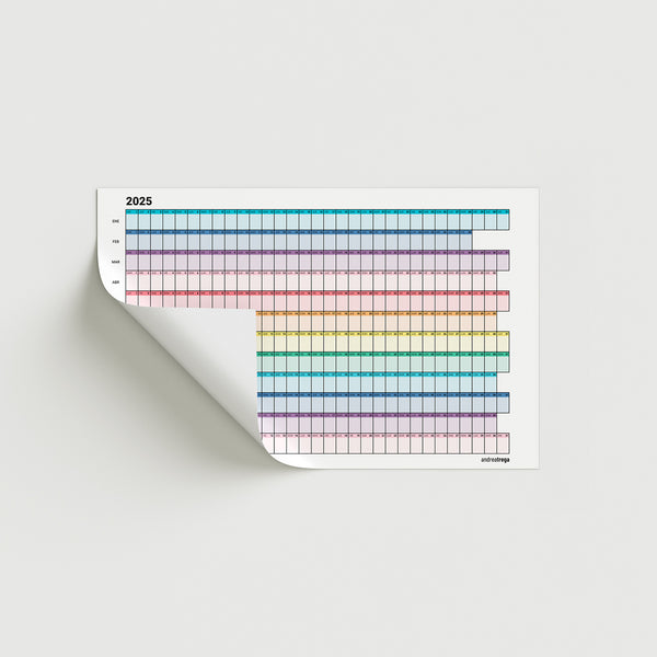 Calendario 2025 Horizontal
