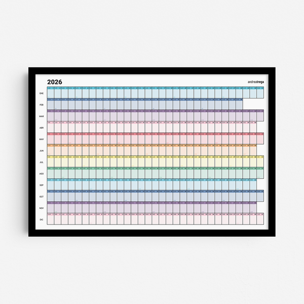 Calendario 2026 Horizontal